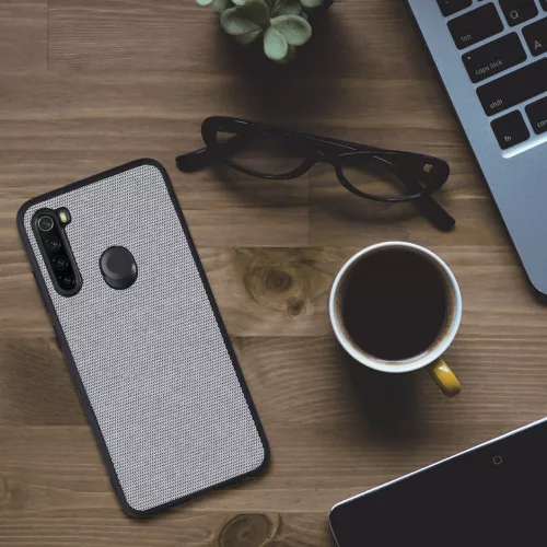 Husa Xiaomi Redmi Note 8, Textil, Gri, 57491.22