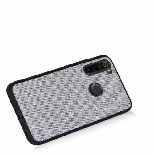 Husa Xiaomi Redmi Note 8, Textil, Gri, 57491.22