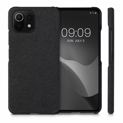 Husa Xiaomi Mi 11 Lite 5G/11 Lite 5G NE, Textil, Gri, 57487.19