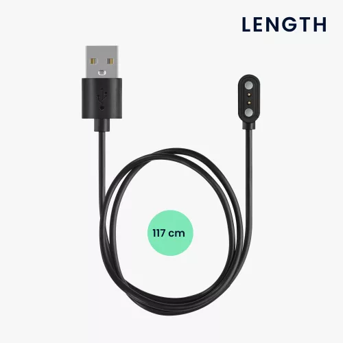 Cablu de incarcare USB pentru Oppo Watch Free, Kwmobile, Negru, Plastic, 57784.01