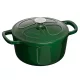 Oala fonta Navaris, 20 cm, emailata, verde, 2.5L, cu capac, pentru cuptor si plita, 58000.01.80