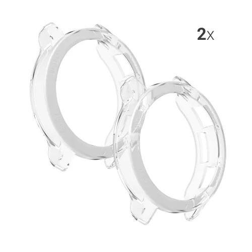 Set 2 Huse pentru Xiaomi Watch S1 Active, Kwmobile, Transparent, Silicon, 58070.02