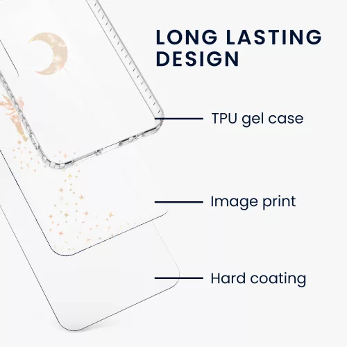 Husa Samsung Galaxy A22 5G, Silicon, Transparent/Auriu, 58363.01