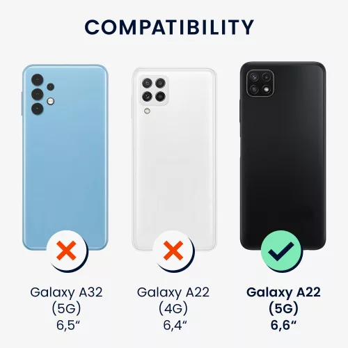 Husa Samsung Galaxy A22 5G, Silicon, Transparent/Auriu, 58363.01