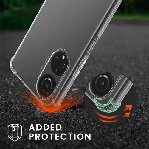 Husa Honor X7, Silicon, Transparent/Negru, 58423.01
