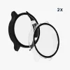 Set 2 Huse pentru Xiaomi Mi Watch/Mi Watch Color Sport, Kwmobile, Negru/Transparent, Plastic, 58467.01