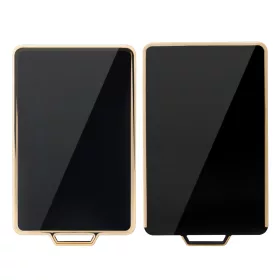   Husa Cheie Auto pentru Tesla Model 3/Model Y, Kwmobile, Negru/Auriu, Silicon, 58600.01