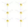 Set 6 Perii laterale pentru aspirator iRobot Roomba 700/Roomba 600/Roomba 500, Kwmobile, Alb/Galben, Plastic, 49136.02
