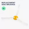 Set 6 Perii laterale pentru aspirator iRobot Roomba 700/Roomba 600/Roomba 500, Kwmobile, Alb/Galben, Plastic, 49136.02