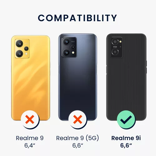 Husa Realme 9i, Silicon, Negru/Alb, 58694.01