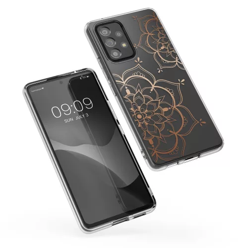 Husa Samsung Galaxy A53 5G, Silicon, Transparent/Roz, 58800.02