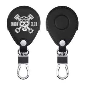   Husa Cheie Moto pentru Harley Davidson , Kwmobile, Negru/Alb, Piele ecologica, 58826.03