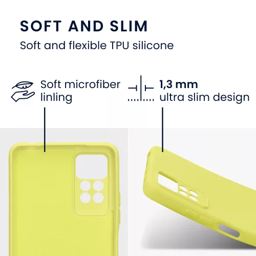 Husa Xiaomi Redmi Note 11 Pro/Redmi Note 11 Pro 5G, Silicon, Galben, 57919.165