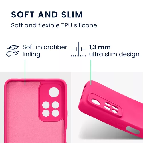 Husa Xiaomi Redmi Note 11 Pro Plus 5G, Silicon, Roz, 58097.77