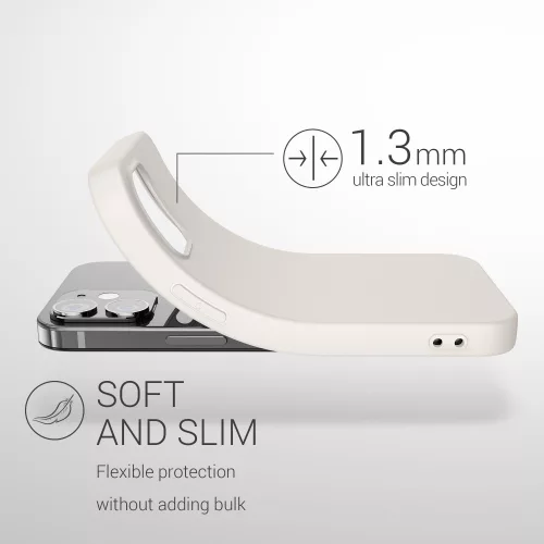Husa Apple iPhone 12/iPhone 12 Pro, Silicon, Alb, 53938.204