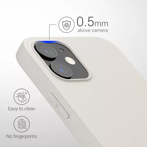 Husa Apple iPhone 12/iPhone 12 Pro, Silicon, Alb, 53938.204