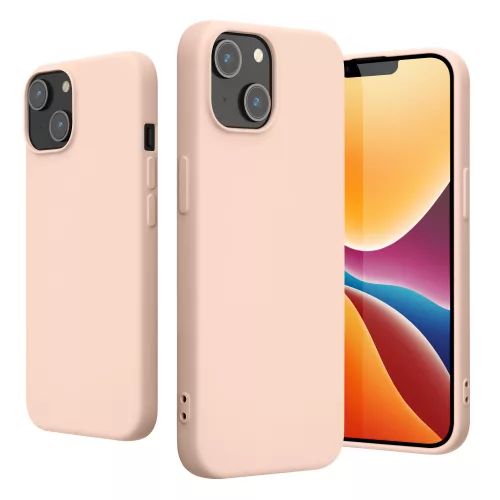 Husa Apple iPhone 14, Silicon, Crem, 59079.225