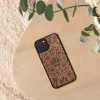 Husa Apple iPhone 14, Lemn, Maro/Negru, 59124.02