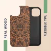 Husa Apple iPhone 14, Lemn, Maro/Negru, 59124.02
