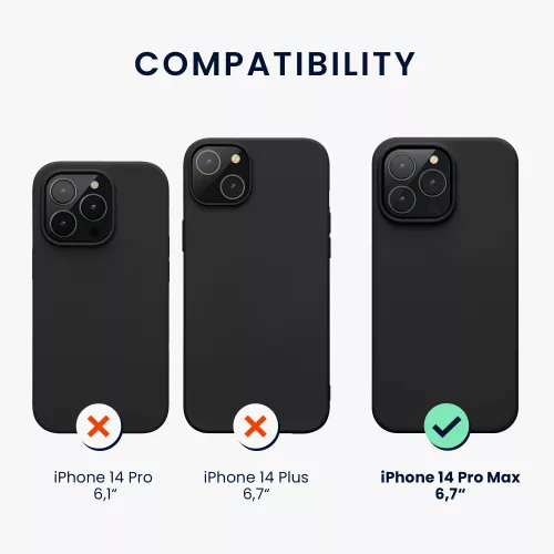 Husa Apple iPhone 14 Pro Max, Silicon, Negru, 59074.01