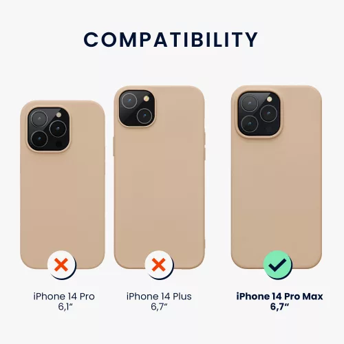 Husa Apple iPhone 14 Pro Max, Silicon, Crem, 59074.154