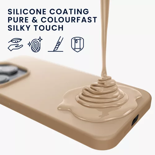 Husa Apple iPhone 14 Pro Max, Silicon, Crem, 59074.154
