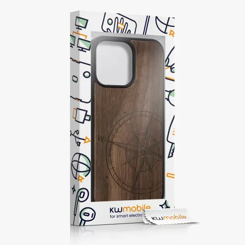 Husa Apple iPhone 14 Pro Max, Lemn, Maro, 59127.01