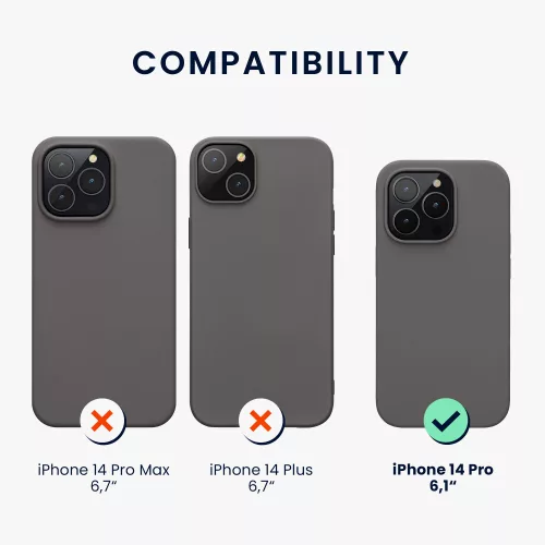 Husa Apple iPhone 14 Pro, Silicon, Gri, 59081.155
