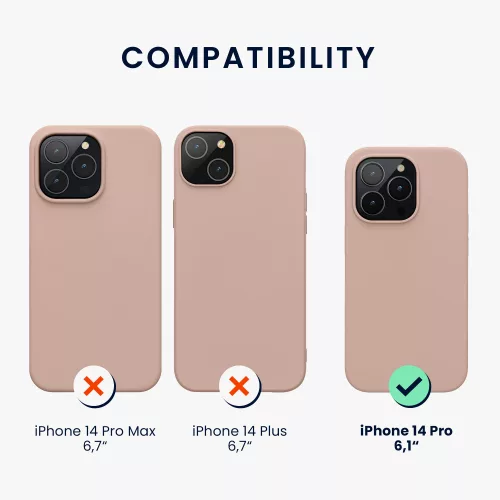 Husa Apple iPhone 14 Pro, Silicon, Crem, 59073.10