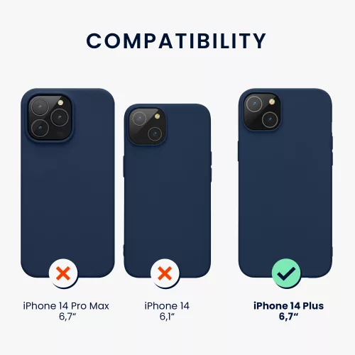 Husa Apple iPhone 14 Plus, Silicon, Albastru, 59080.116