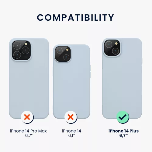Husa Apple iPhone 14 Plus, Silicon, Albastru, 59076.58