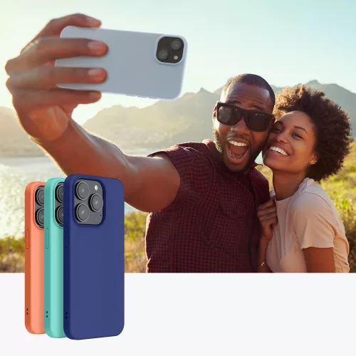 Husa Apple iPhone 14 Plus, Silicon, Albastru, 59076.58