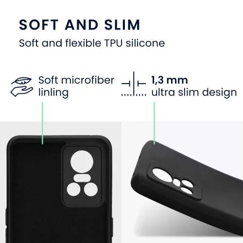 Husa Realme GT Neo 3, Silicon, Negru, 59247.01