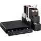 Set suport aparat cafea 3 sertare pentru capsule si organizator 2 sertare pentru consumabile Navaris, negru, 60824.01
