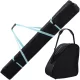 Set huse schi si clapari Navaris, geanta schi 190 cm, compartiment clapari 42x38x22 cm, negru, textil