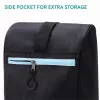 Set huse schi si clapari Navaris, geanta schi 190 cm, compartiment clapari 42x38x22 cm, negru, textil