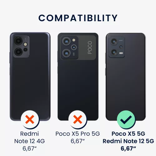 Husa cu jnur Xiaomi Redmi Note 12 5G/Poco X5, Multicolor, Silicon, 60892.03