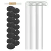 Set 15 Etichete din ardezie Navaris cu 15 Stalpi din metal si creta, 4x2,75 inch, 53850.04