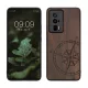 Husa Poco F5 Pro, Maro, Lemn/Silicon, 61662.01
