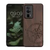 Husa Poco F5 Pro, Maro, Lemn/Silicon, 61662.01