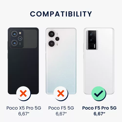 Husa Poco F5 Pro, Maro, Lemn/Silicon, 61662.01