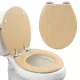 Capac toaleta Navaris, inchidere lenta, 42.5x35.8x5.6 cm, compatibil universal, maro, bambus