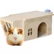 Casa Navaris pentru hamsteri 3 in 1 cu suport fan si sticla de apa, Maro deschis, NAV000025YU001C