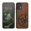 Husa Motorola Edge 30 Neo, Maro/Albastru, Lemn, KWM000018RR002C