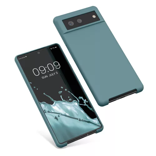 Husa Google Pixel 6, Verde inchis, Silicon, KWM000013EZ058C