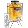 Dozator bauturi Navaris, 5L, robinet inox, cu infuzor fructe si tub de gheata, NAV0000111P003C