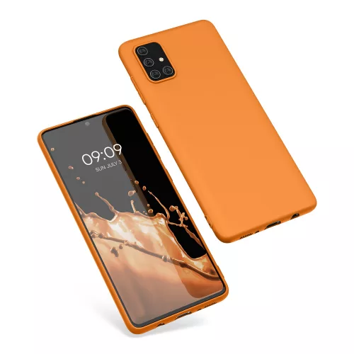 Husa Samsung Galaxy A71, Portocaliu, Silicon, KWM000010ZJ029C