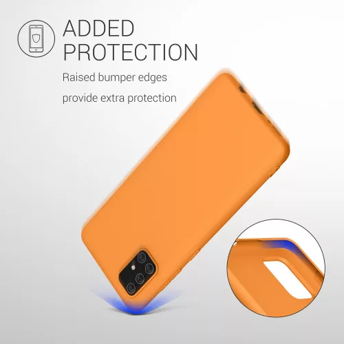 Husa Samsung Galaxy A71, Portocaliu, Silicon, KWM000010ZJ029C