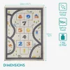 Covor camera copii Navaris, 160x120 cm, antiderapant, design drumuri si sotron, multicolor, poliester