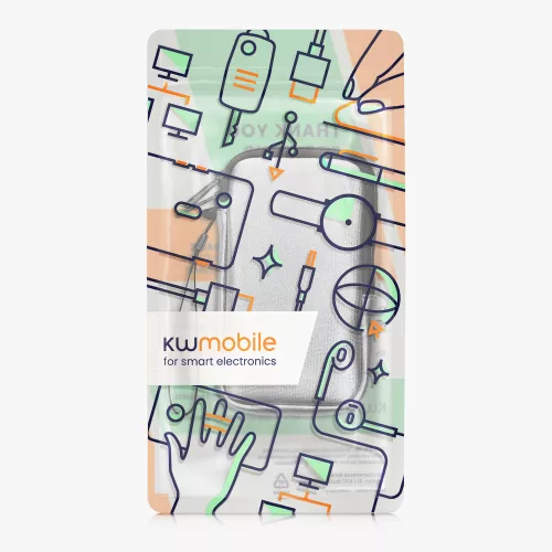 Husa Universala telefon, Marime M - 5.5 inch, Argintiu, Neopren, KWM0000099O170C